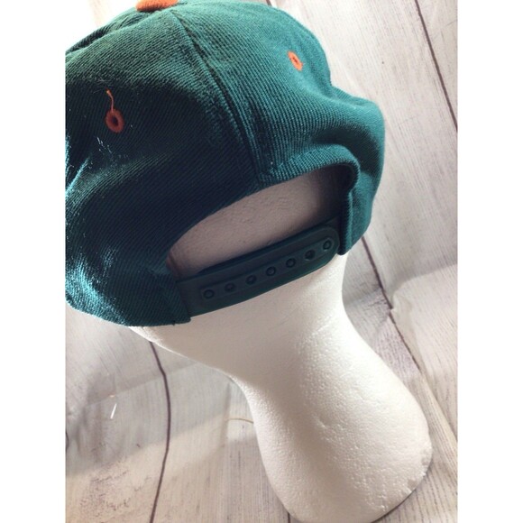 Vintage Miami Dolphins Two Tone Snapback Orange and Teal 1970s Logo Hat NFL - Picture 7 of 13